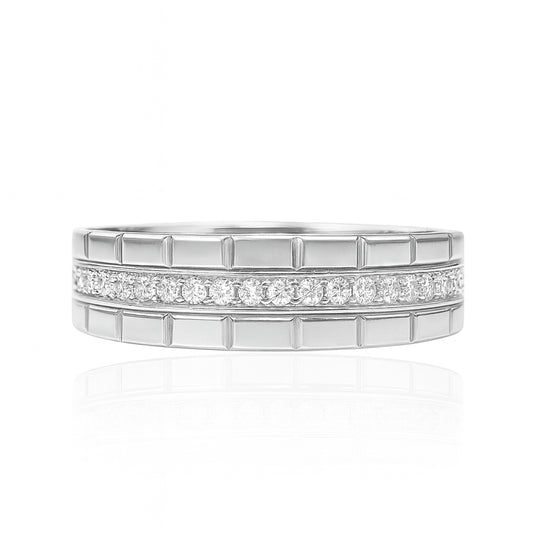 天然ダイヤモンドリング 無色 PT950 メンズ 0.38ct 画像