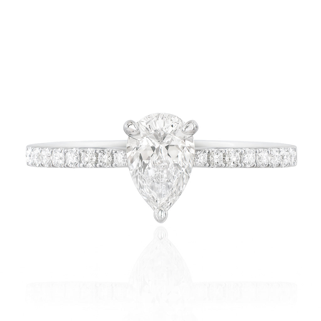 18K 無色Eダイヤモンドリング 0.6ct IF ペア