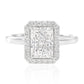 天然ダイヤモンドリング 無色 ラディアント VS1 1.18ct 画像