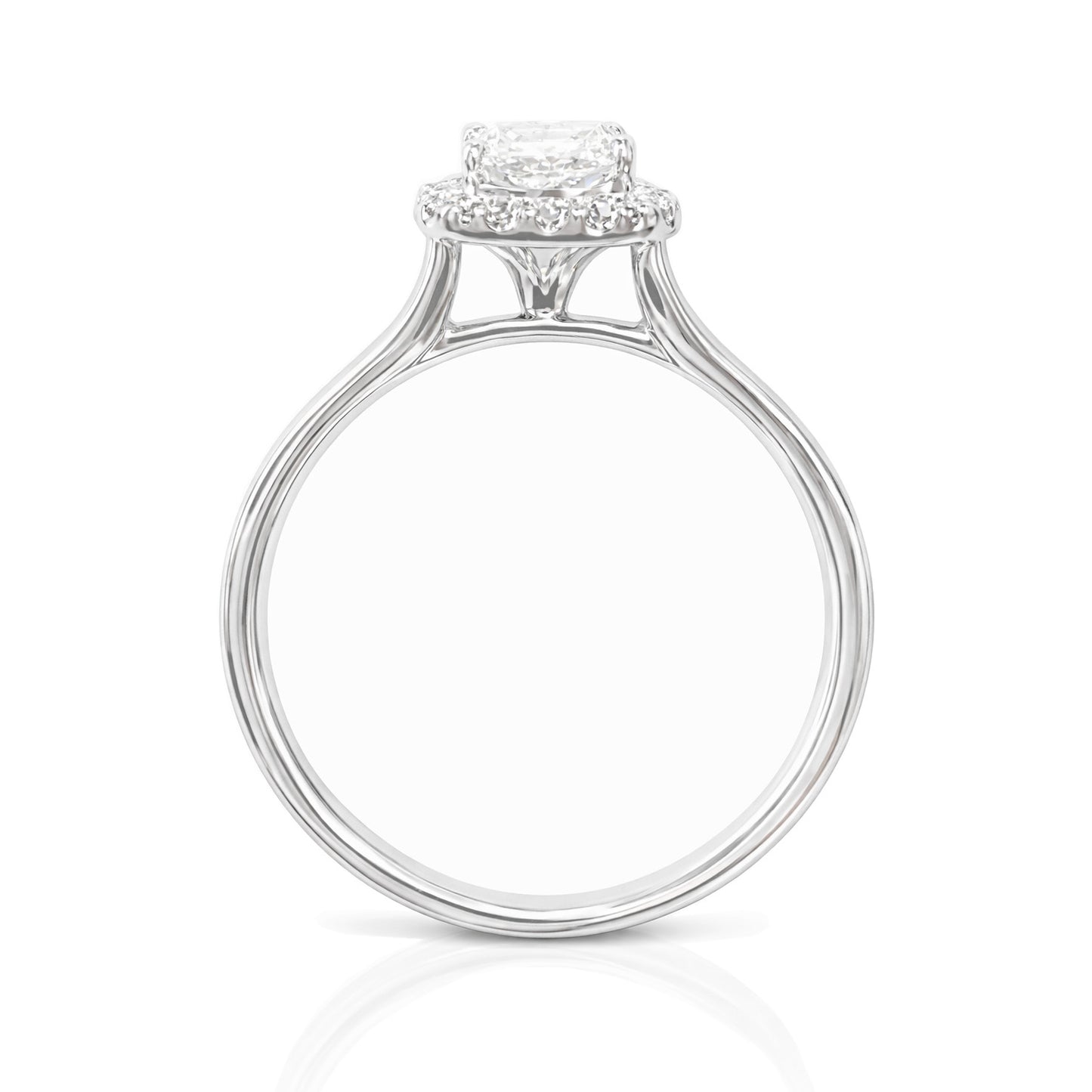 天然ダイヤモンドリング 無色 ラディアント VS1 1.18ct 横画像