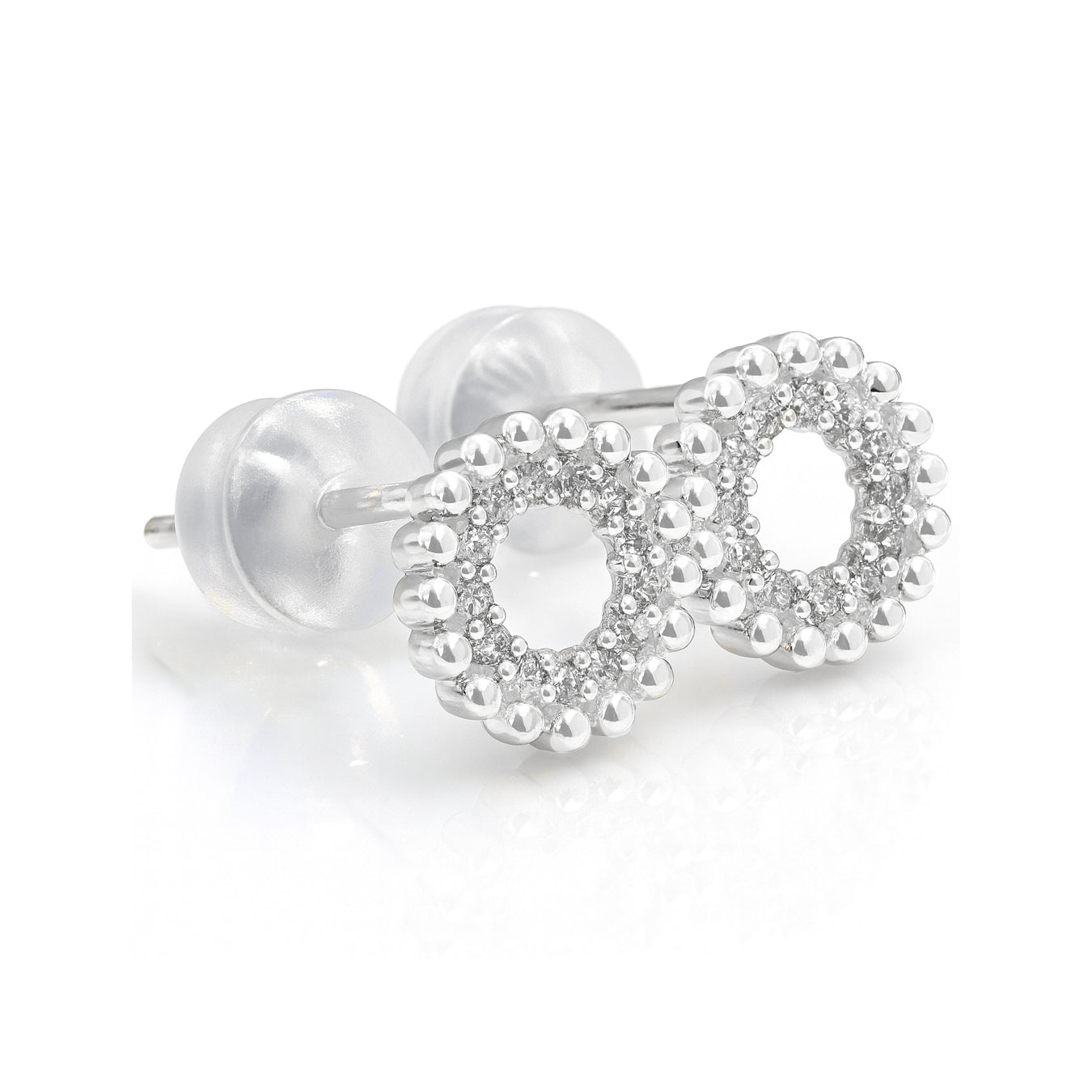 天然ダイヤモンドリング 無色 ラウンド 0.11ct 横画像