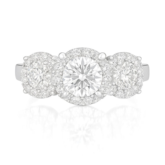 天然ダイヤモンドリング 無色 ラウンド 0.5ct  画像 3石