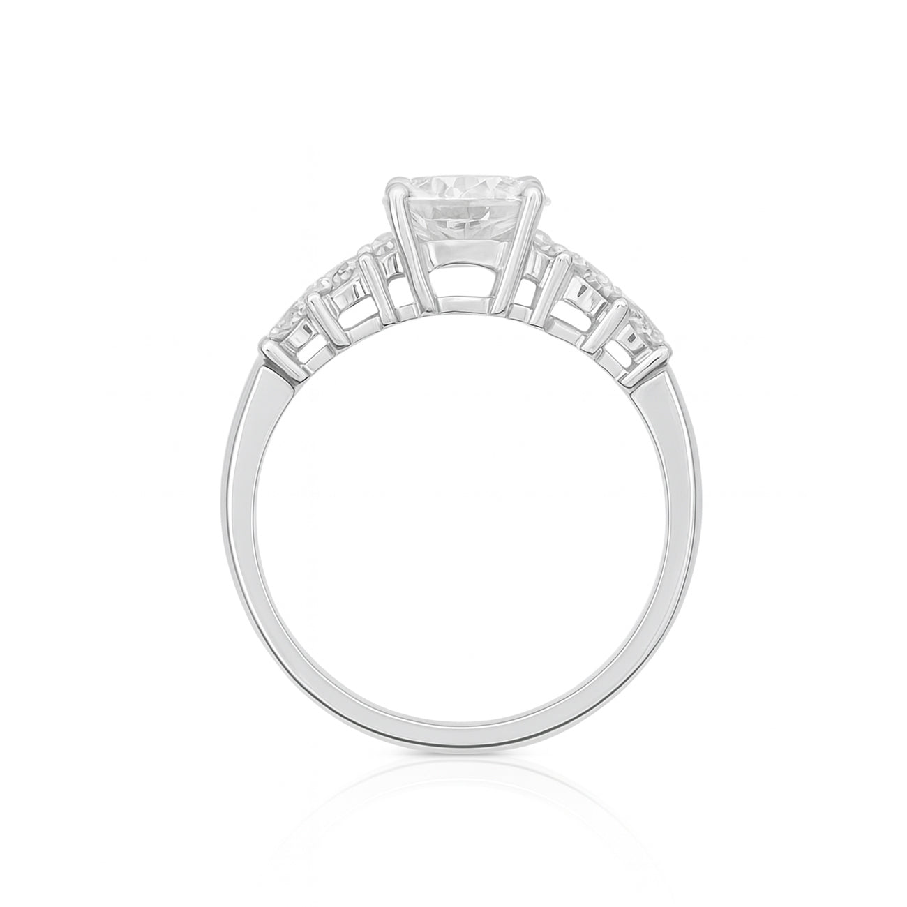 天然ダイヤモンドリング 無色 ラウンド SI1 1.953ct 横画像