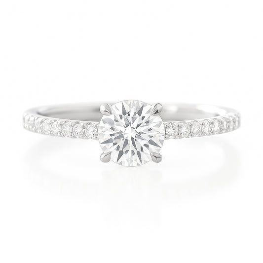 天然ダイヤモンドリング 無色 ラウンド VS1 0.695ct 画像