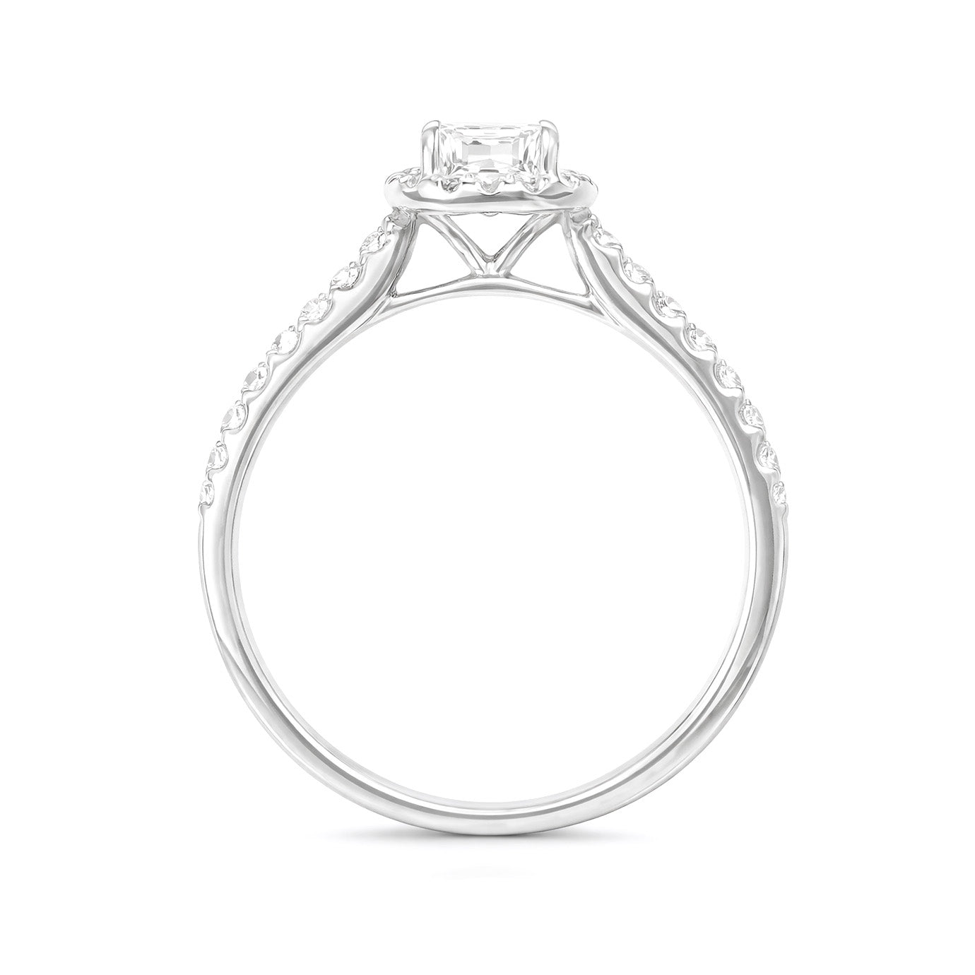 天然ダイヤモンドリング 無色 ラウンド VS1 0.695ct 横画像