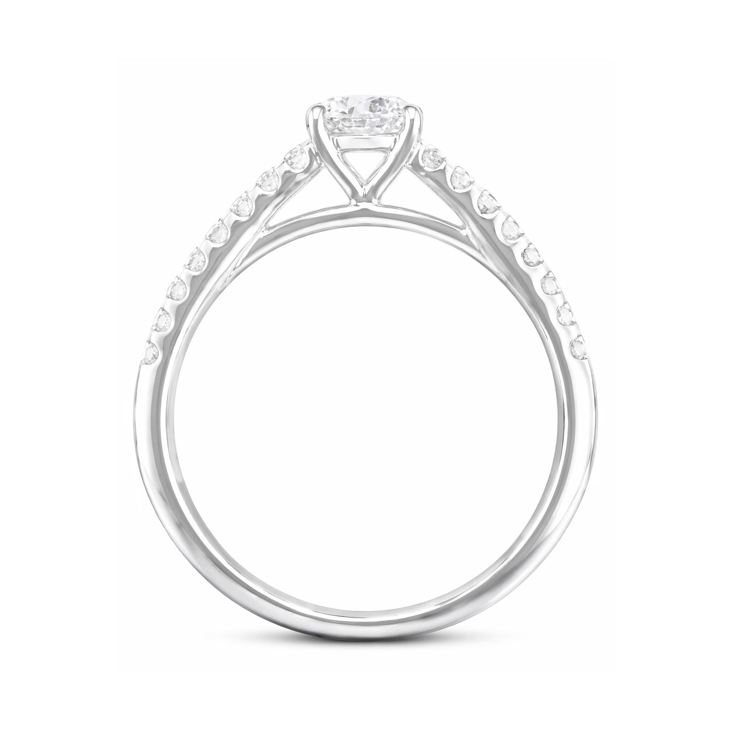 天然ダイヤモンドリング 無色 ラウンド VS1 0.695ct 横画像