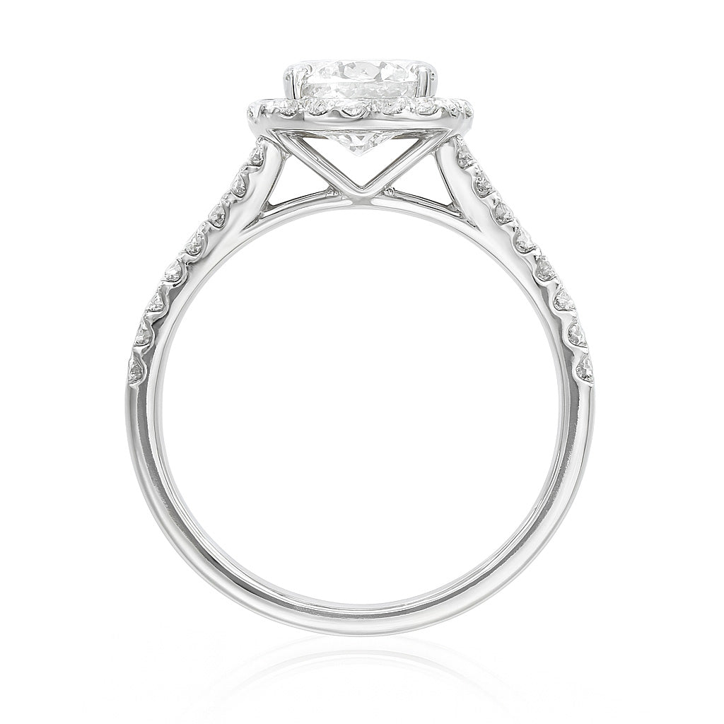 天然ダイヤモンドリング 無色 ラウンド VS1 0.69ct 横画像