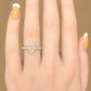 天然ダイヤモンドリング Orange Yellow 0.522ct Marquise 18KWG 着用