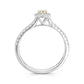 天然ダイヤモンドリング Orange Yellow 0.522ct Marquise 18KWG 横画像