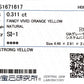 天然ダイヤモンドリング Orange Yellow 0.611ct Radiant 18KWG CGL 鑑定書