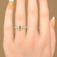 天然ダイヤモンドリング Orange Yellow 0.611ct Radiant 18KWG 着用