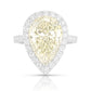 天然ダイヤモンドリング ベリーライトイエロー ペア SI2 4.33ct 画像