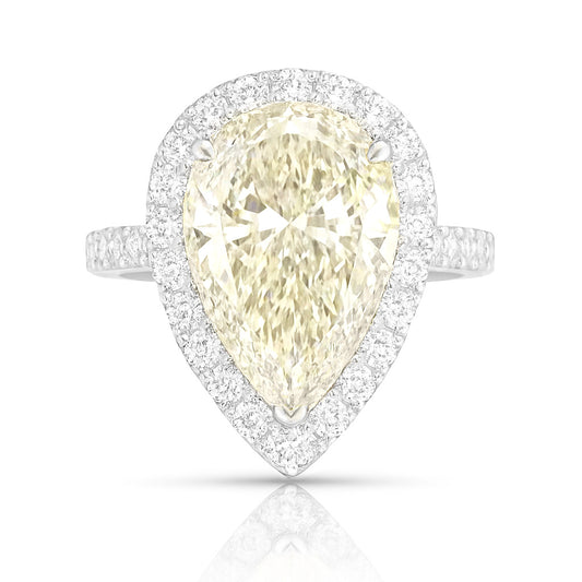 天然ダイヤモンドリング ベリーライトイエロー ペア SI2 4.33ct 画像