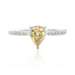 天然ダイヤモンドリング Vivid Yellow 0.61ct VS1 Pear 画像