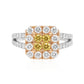 天然ダイヤモンドリング Yellow 0.84ct Round 画像