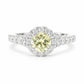 天然ダイヤモンドリング Yellow 1.063ct Round 18KWG 画像