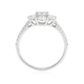PT950 花柄 無色ダイヤモンドリング 1.98ct VVS2 オーバル 横画像