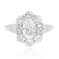 PT950 花柄 無色Fダイヤモンドリング 1.591ct VS2 Colorless オーバル 画像