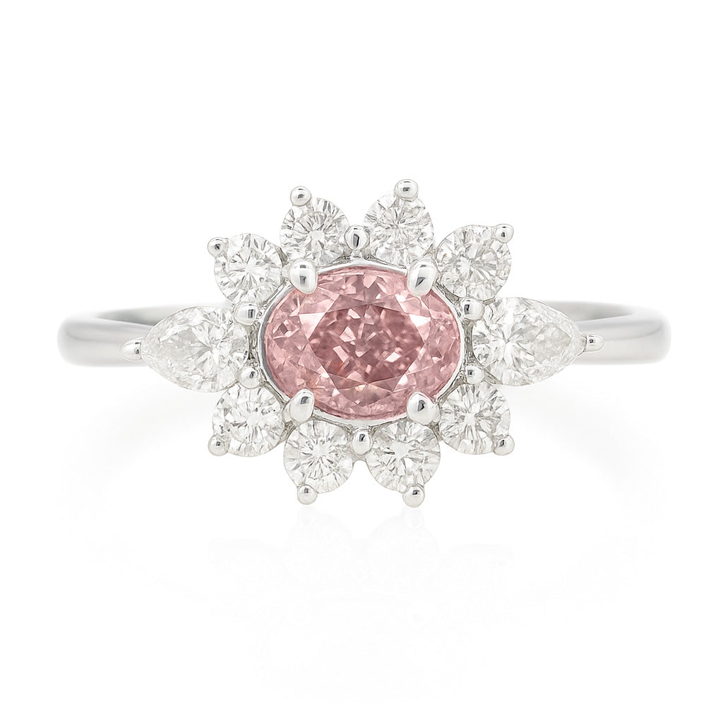 オーバルピンク ダイヤモンドリング 0.705ct SI2 画像