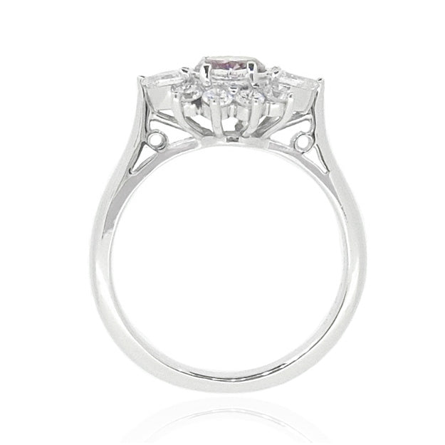 オーバルピンク ダイヤモンドリング 0.705ct SI2 横画像