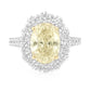 PT950 イエローダイヤモンドリング 2.98ct VS1 Very Light Yellow オーバル 画像