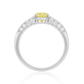 オーバル イエローダイヤモンドリング - 0.891ct I1 横画像