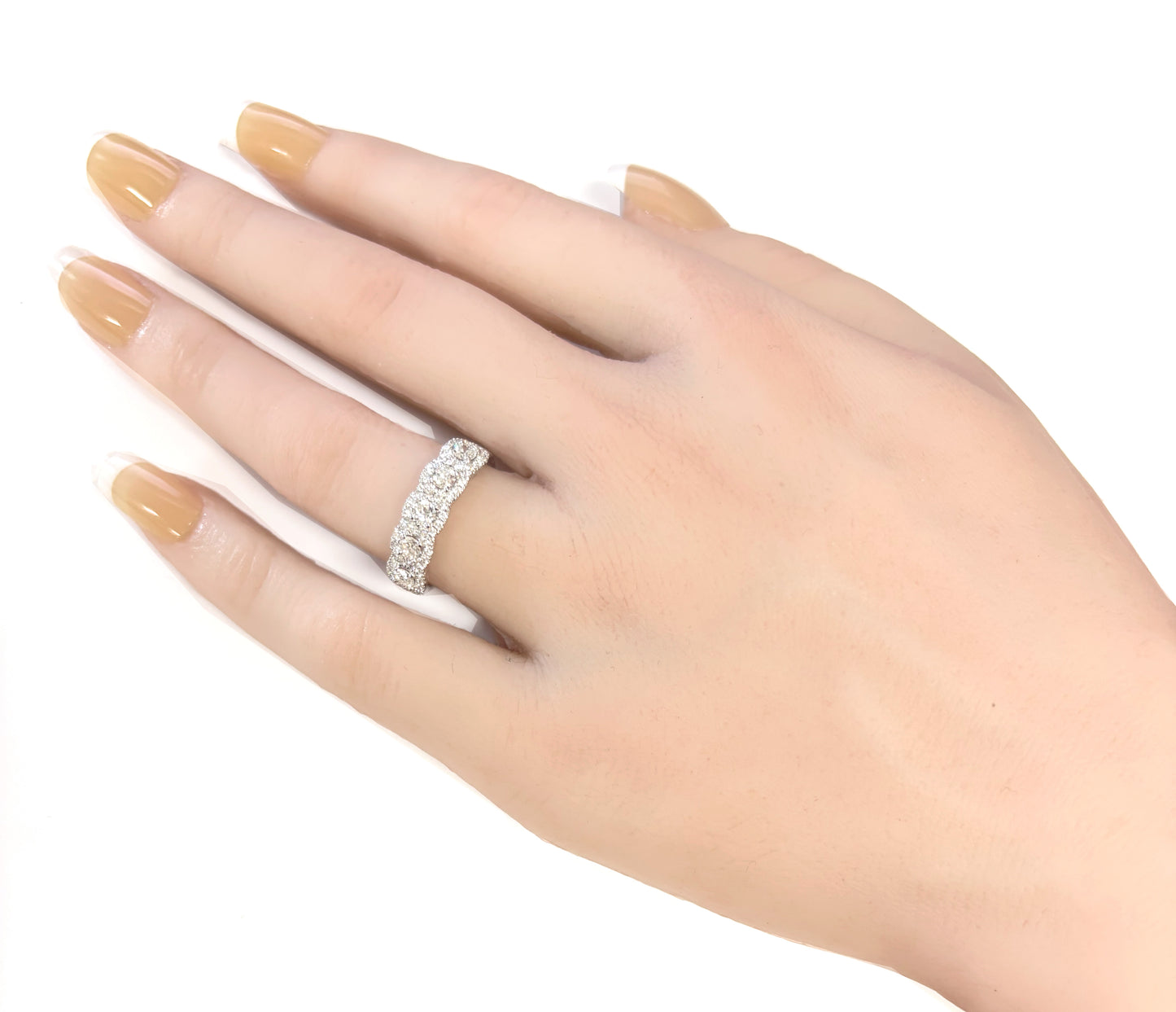 Round Colorless Diamond Ring 5 Stones - 0.75ct