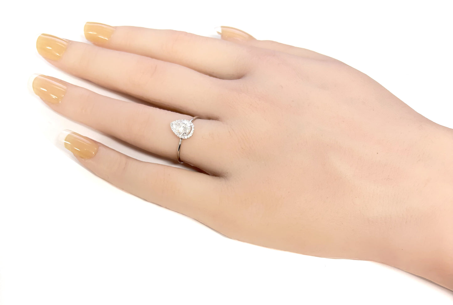 Pear Colorless Diamond Ring - 0.868ct