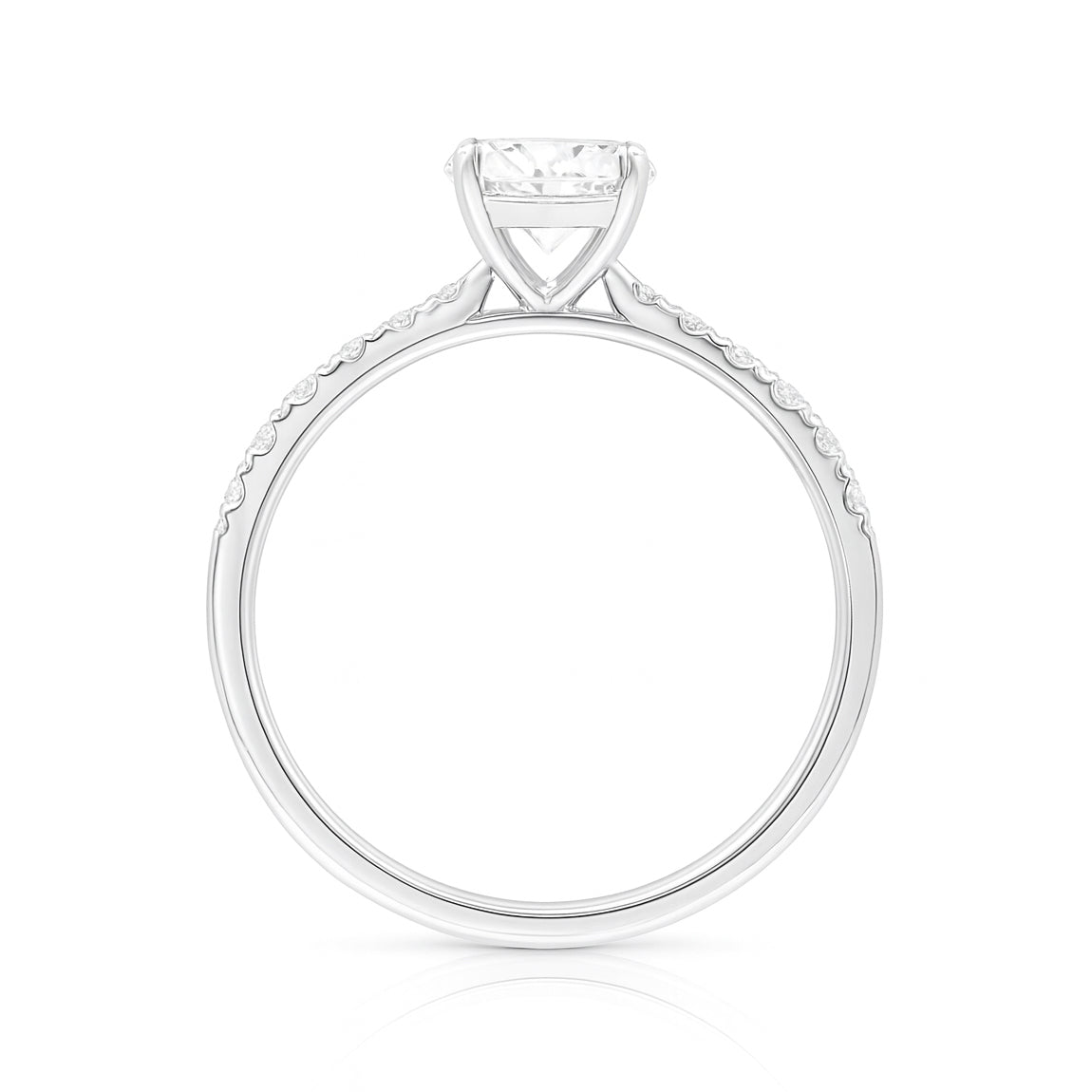 Oval Colorless Diamond Ring - 0.93ct