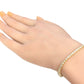 18K 天然ダイヤモンド テニスブレスレット ベリーライトイエロー SI2 6.27ct