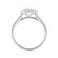 18K 無色ダイヤモンドリング 0.9ct ラウンドダイヤオーバルシェイプ