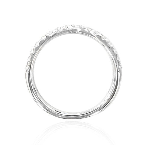 18K V字ライン ダイヤモンドリング 0.3ct