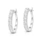 18K Hoop Diamond Earrings - 0.7ct