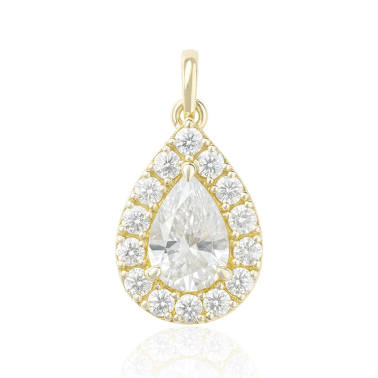18K Near Colorless Diamond Pendant Necklace - 0.629ct