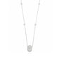 18KWG 無色F 天然ダイヤモンドネックレス 0.522ct オーバルカット