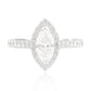 18K 無色 ダイヤモンドリング 1.25ct SI1 マーキス