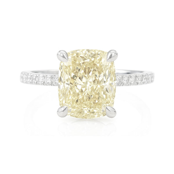 PT950 イエローダイヤモンドリング 2.248ct Light Yellow VS2