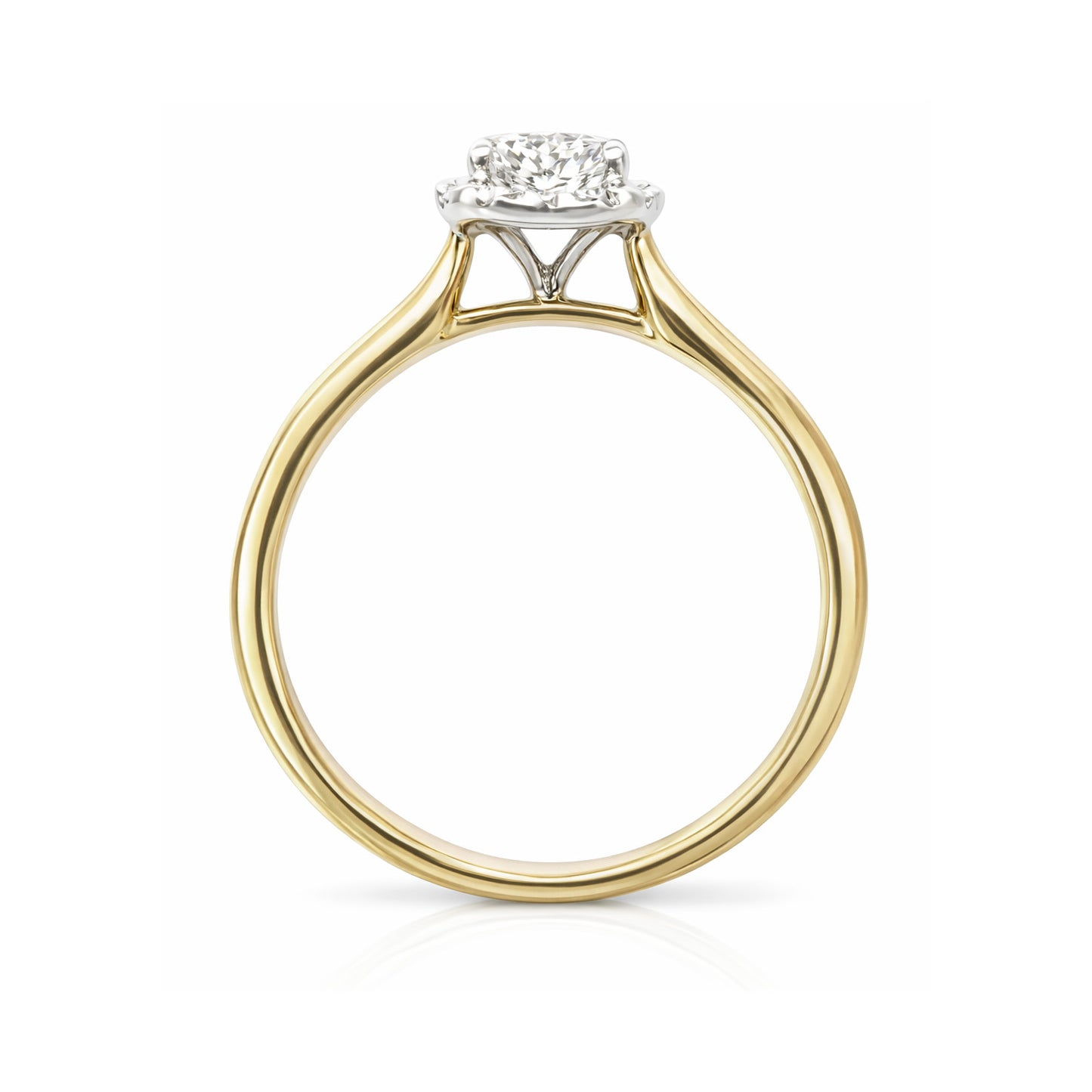 18K ほぼ無色G ダイヤモンドリング 1.049ct VVS2 オーバルカット