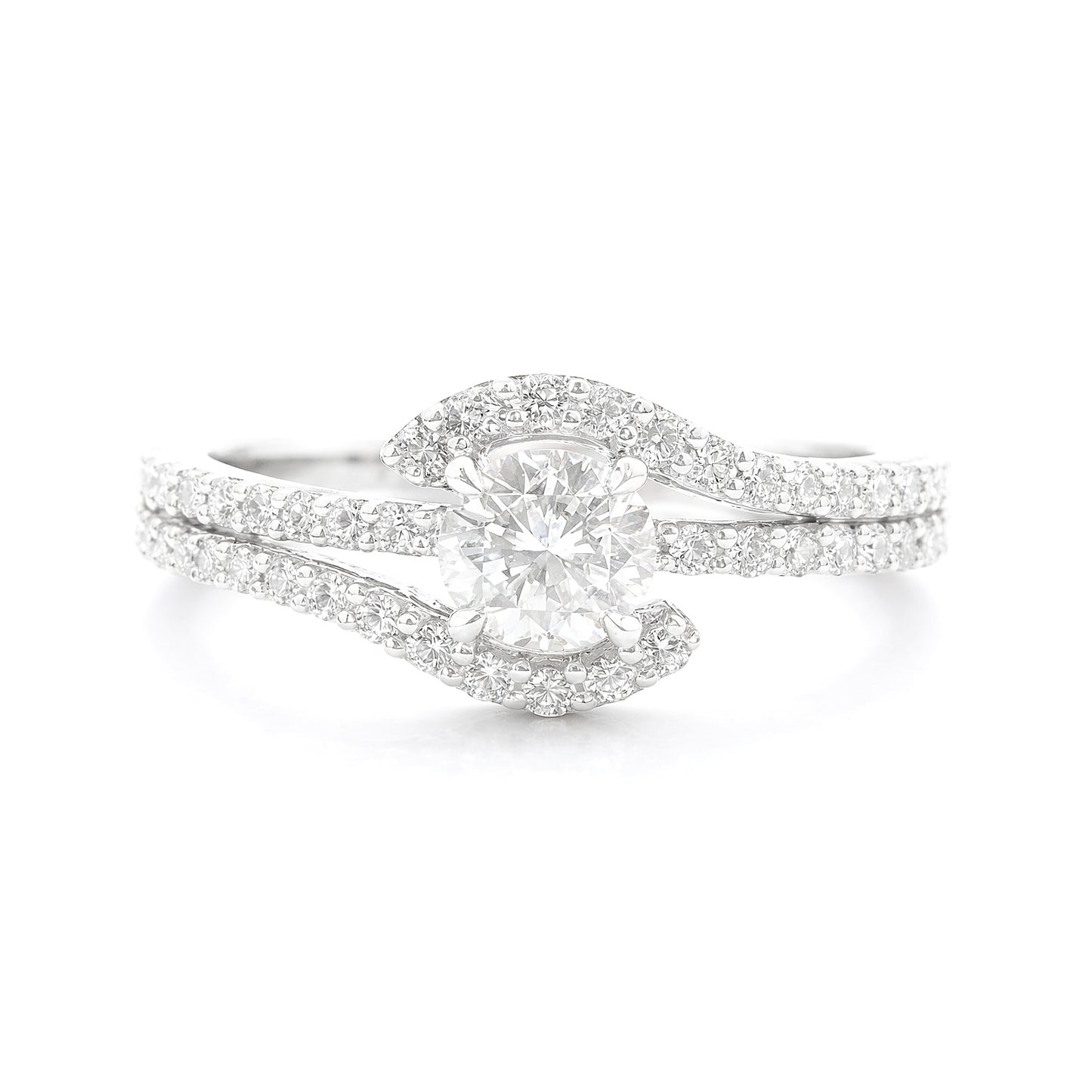 18K Round-cut Colorless Diamond Ring - 1.362ct