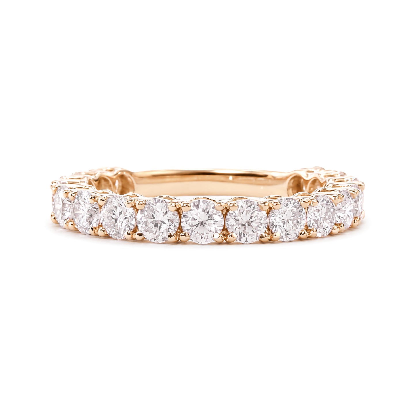 18KPG Diamond Eternity Ring Faint Pink  - 1.55ct