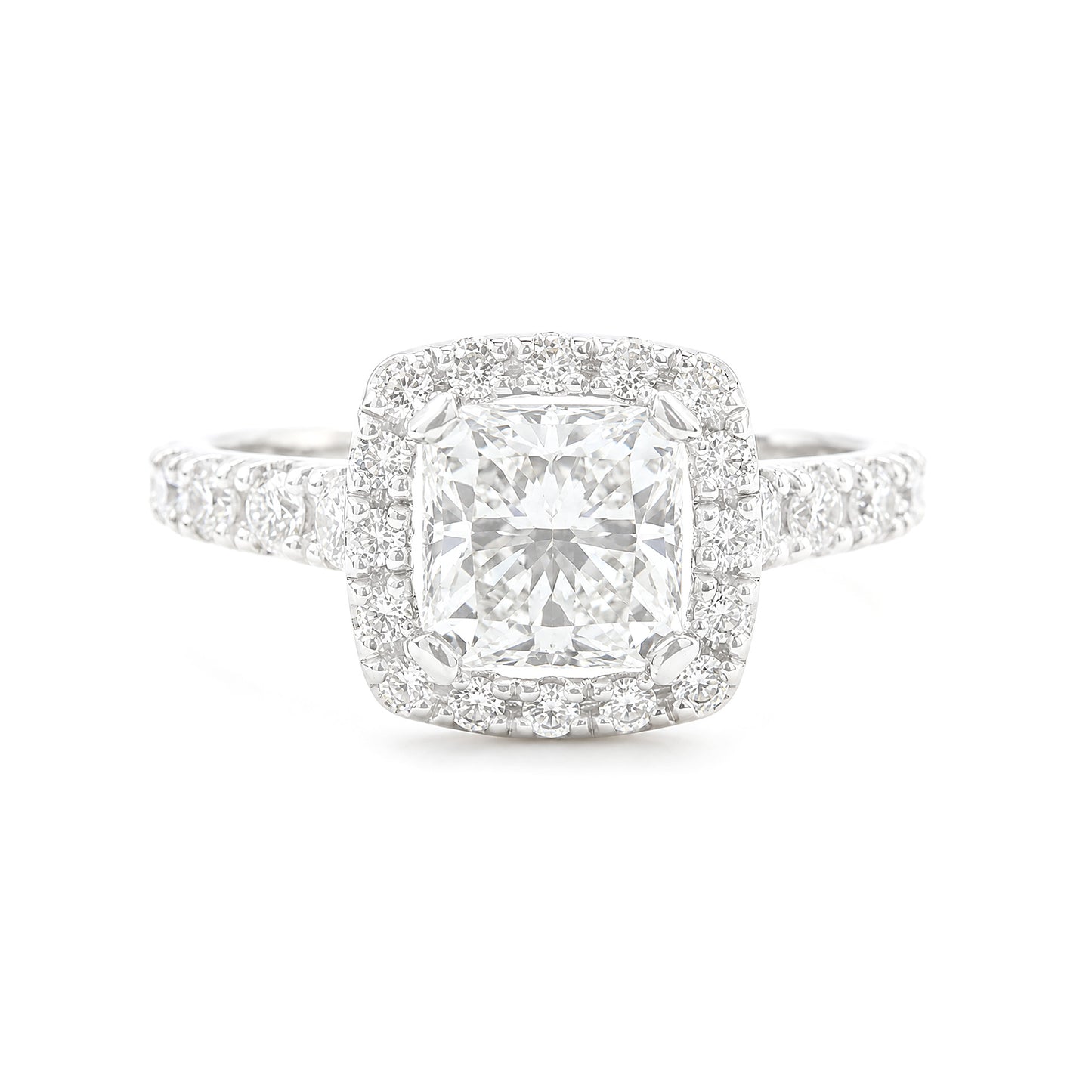 18K Radiant-cut Near Colorless Diamond Ring - 1.5ct