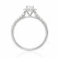 18KWG Colorless D Natural Diamond Ring 0.721ct Oval Cut