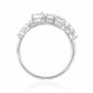 18KWG ほぼ無色G 天然ダイヤモンドリング 1.35ct エメラルド・ラウンドカット