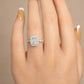 18KWG Colorless D Natural Diamond Ring 1.23ct Radiant Cut