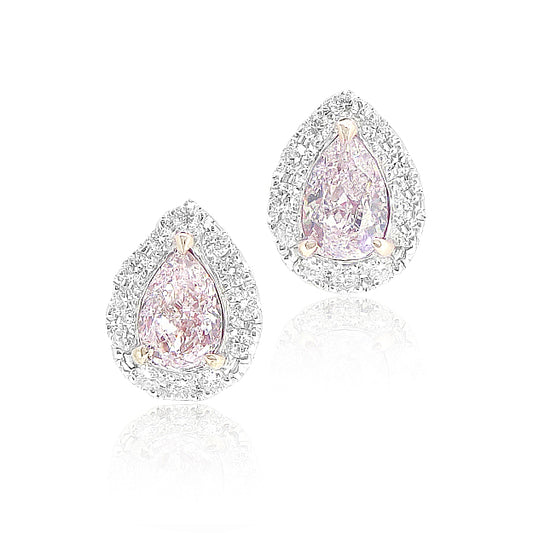 ピンクダイアモンドピアス ペア 0.532ct VS1&SI1 画像