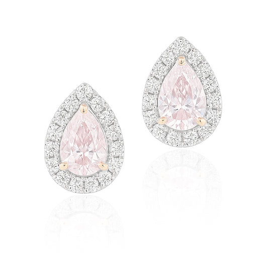 ピンクダイアモンドピアス ペア 0.532ct VS1&SI1 画像