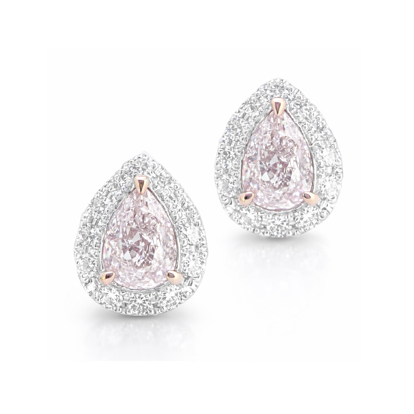 ピンクダイアモンドピアス ペア 0.532ct VS1&SI1 画像