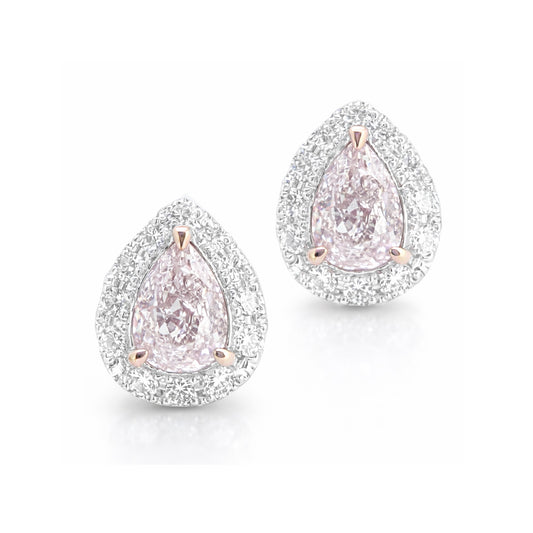 ピンクダイアモンドピアス ペア 0.532ct VS1&SI1 画像