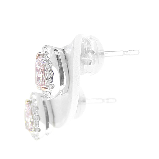 ピンクダイヤモンドピアス ペア 0.532ct VS1&SI1 裏画像