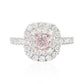 ピンクダイアモンドリング クッション 0.25ct SI2 画像